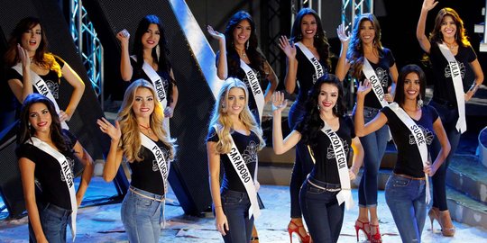 Intip kontestan Miss Venezuela 2016 berlatih jelang malam puncak