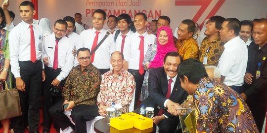 HUT Pertambangan, Luhut kumpul bareng Arcandra dan Sudirman Said