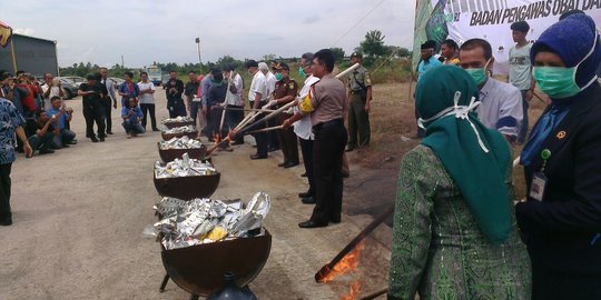 Obat halusinasi ilegal senilai Rp 30 M dimusnahkan BPOM