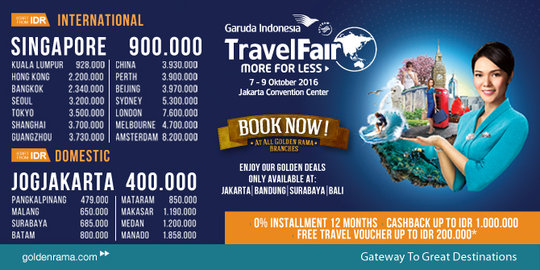 Yuk, berburu tiket murah di Garuda Indonesia Travel Fair 2016