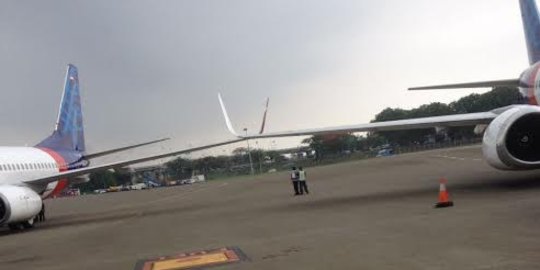 Pesawat Sriwijaya Air senggolan di Bandara Soekarno-Hatta