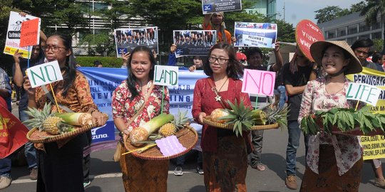 Aksi massa tolak reforma agraria Jokowi di HI