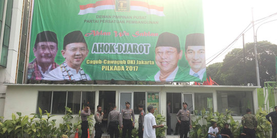 Jelang deklarasi dukung Ahok, kantor PPP dijaga ketat polisi