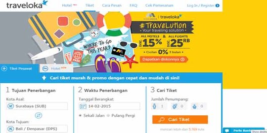 Tak ada tiket Garuda dan Citilink di Traveloka