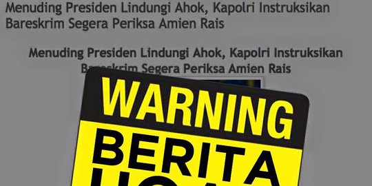 Penyebar info Kapolri instruksikan periksa Amien Rais langgar UU ITE