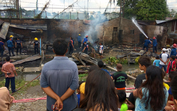 kebakaran rumah di medan