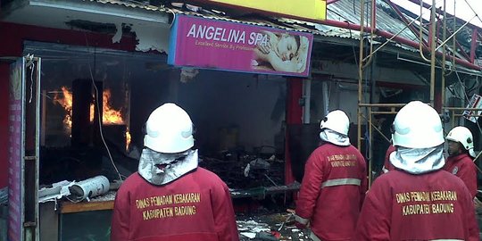 Spa terbakar di Bali akibat percikan api las reklame Alfamart