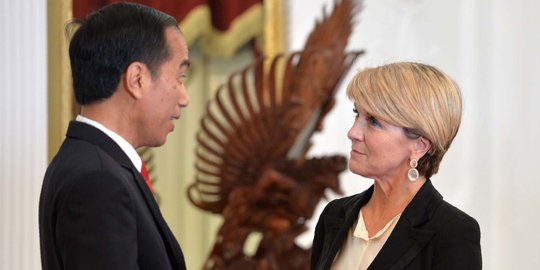 Keakraban Jokowi terima kunjungan Menlu Australia di Istana