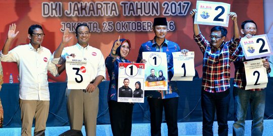 3 Cagub-cawagub DKI resmi berikrar kampanye damai