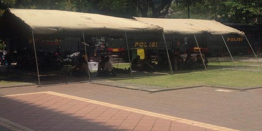 Antisipasi demo, ratusan Brimob sudah dirikan tenda di Balai Kota