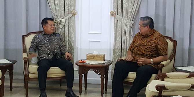 Usai bertemu Wiranto, SBY bertamu ke rumah Wapres Jusuf 