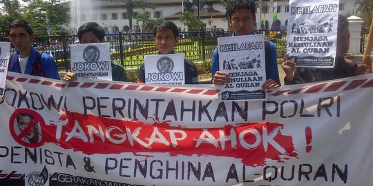 Aksi damai, mahasiswa di Bandung serukan tangkap Ahok