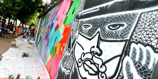 Kolaborasi karya 10 seniman Graffiti Prancis-Indonesia hiasi Thamrin