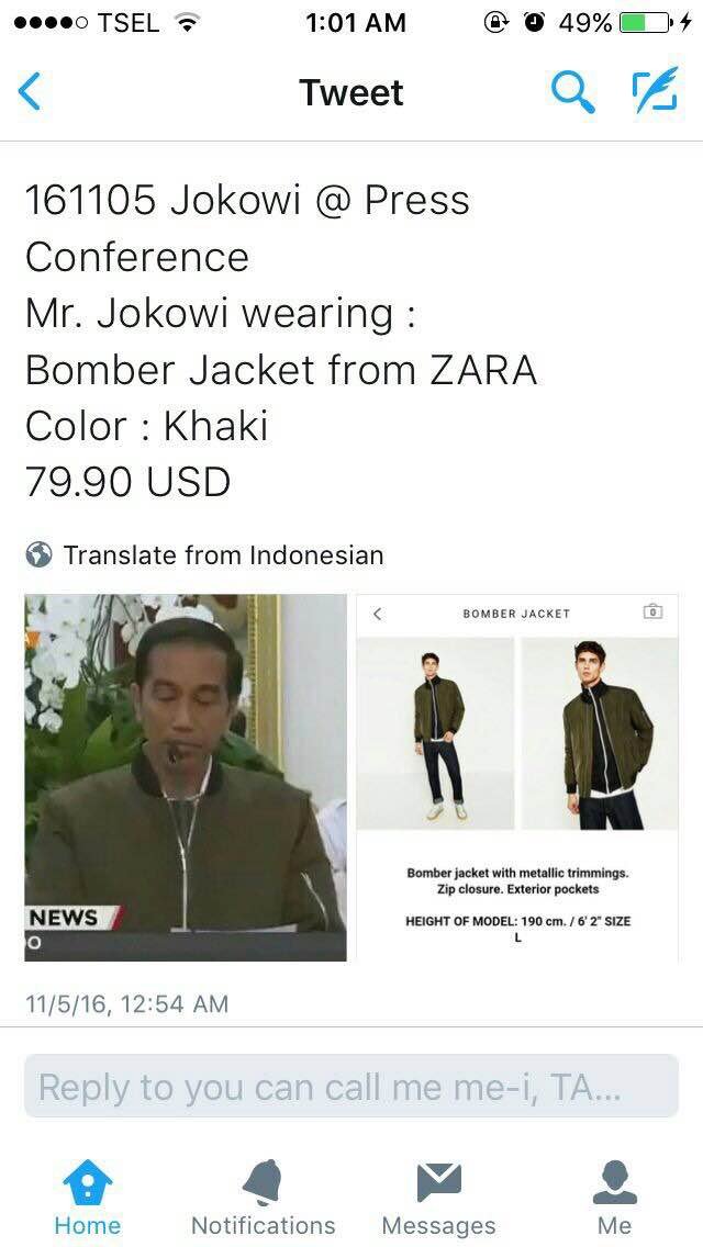 Pakai jaket  bomber  saat konpers demo Jokowi akui pinjam 