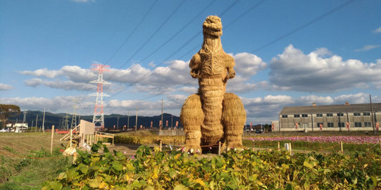Demam Godzilla di Jepang, patung si kadal raksasa hiasi Chikuzen