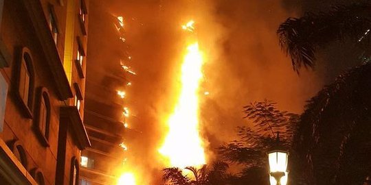 Penyebab kebakaran gedung Neo Soho diduga karena instalasi  