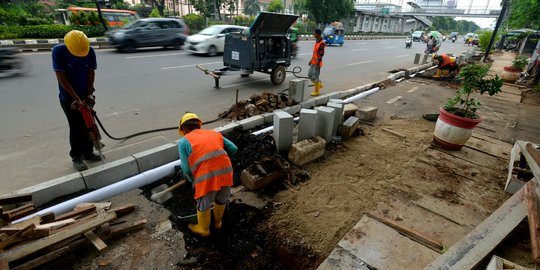 Trotoar jalanan Ibu Kota diperlebar