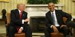 Keakraban Obama dan Donald Trump bertemu di Gedung Putih