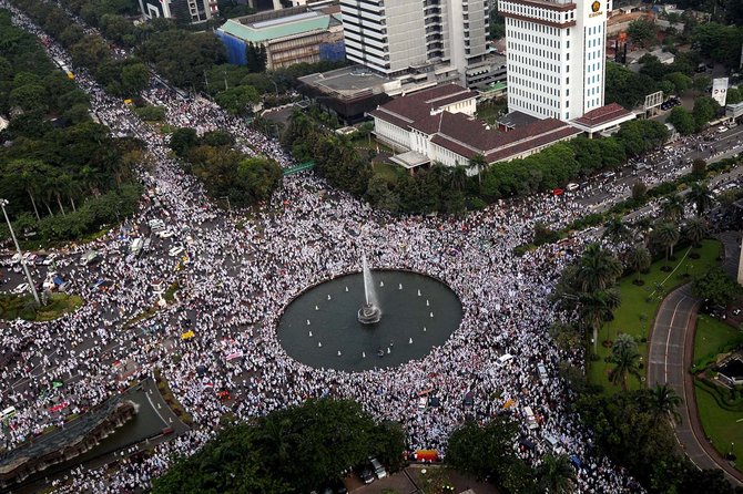 demo 4 november dari udara