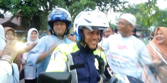 Cerita Bripka Hermawan bonceng Anies naik motor ke lokasi kampanye