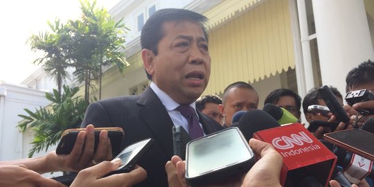 Temui Jokowi di Istana, Setya Novanto mengaku bahas kasus Ahok