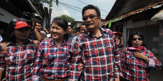 Djarot dan istri blusukan ke Kebayoran Lama