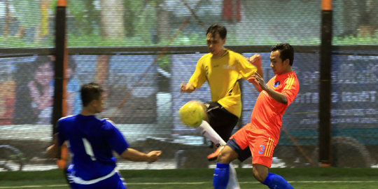 Keseruan laga final turnamen futsal BPJS Ketenagakerjaan