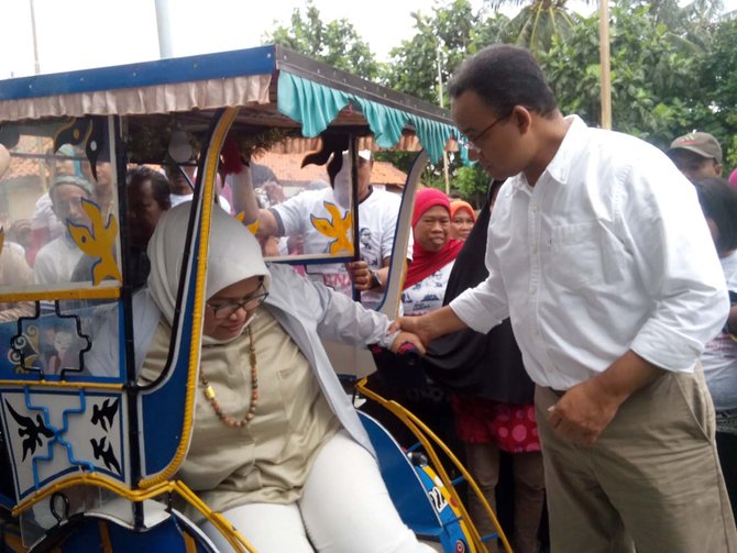 anies dan istri kampanye di pulau seribu