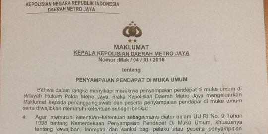 Warga DKI diminta tak takut dengan sebaran maklumat 2 Desember