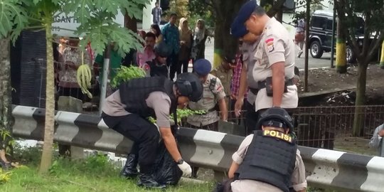 Gegana meledakkan benda diduga bom di Kecamatan Depok Sleman