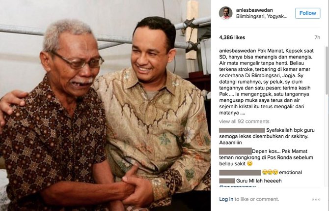 anies baswedan bersama guru