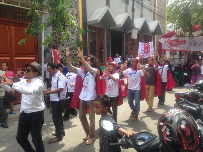 sandiaga uno kampanye di tambora