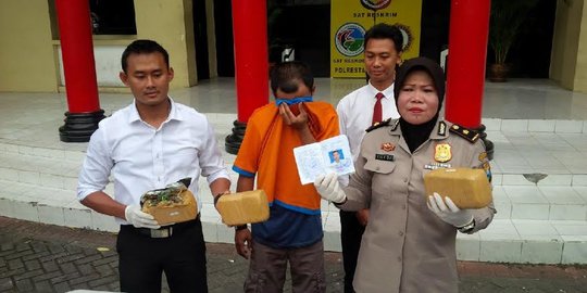 ABK ini beli 3,7 kg ganja dari Depok buat diedarkan di Surabaya