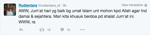 tweet rudiantara terkait aksi damai
