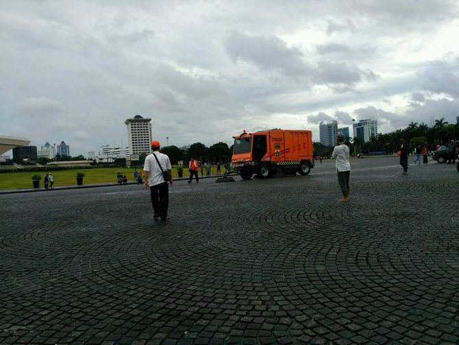 kondisi monas usai aksi damai