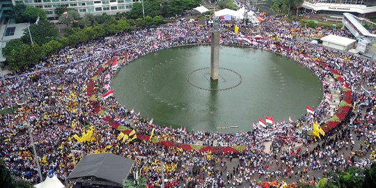 Karut marut aksi 'Kita Indonesia' 412 di Bundaran HI