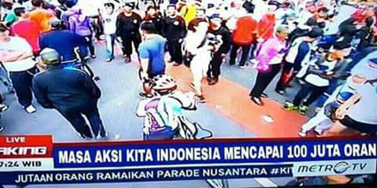 Ini penjelasan Metro TV soal foto 'Peserta Kita Indonesia 100 Juta'