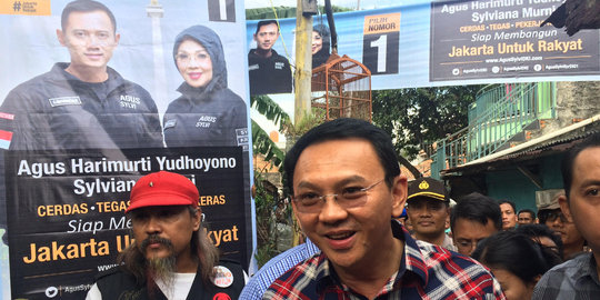 Ahok usai lihat stiker Agus-Sylvi: Saya enggak pasang, hemat duit