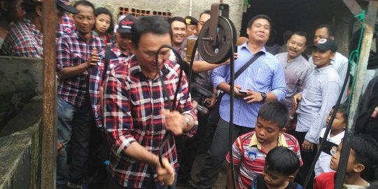 Kampanye di Cipete Selatan, Ahok kaget masih ada sumur manual