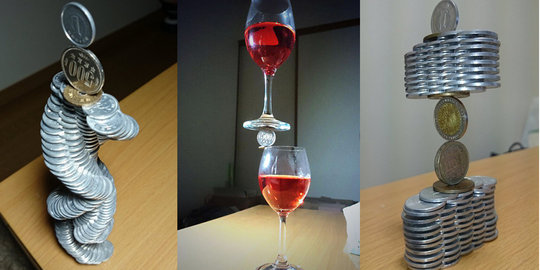 Bisakah kamu menyusun uang logam seperti pria Jepang ini?