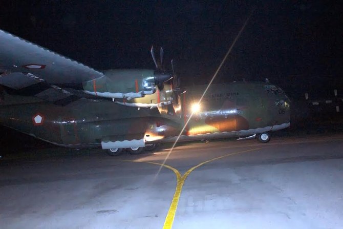 hercules tni au dari malang dikirimkan ke pidie jaya