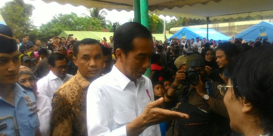 Anak-anak korban gempa sambut Jokowi dengan nyanyian