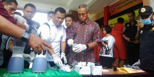 Sabu senilai miliaran rupiah dicampur detergen dan diblender