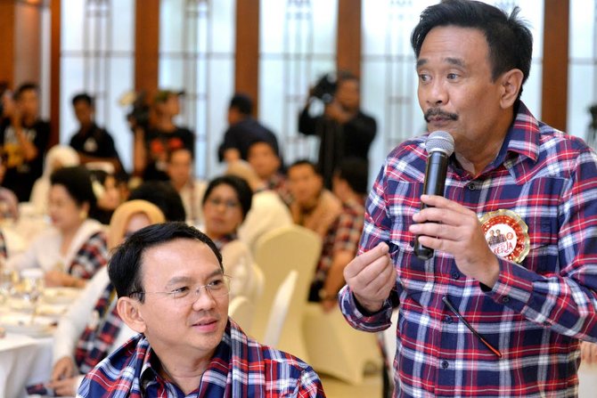 ahok djarot gelar jamuan makan di dharmawangsa