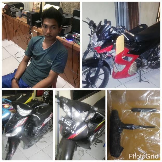 abdul rahman tersangka pencurian 18 sepeda motor