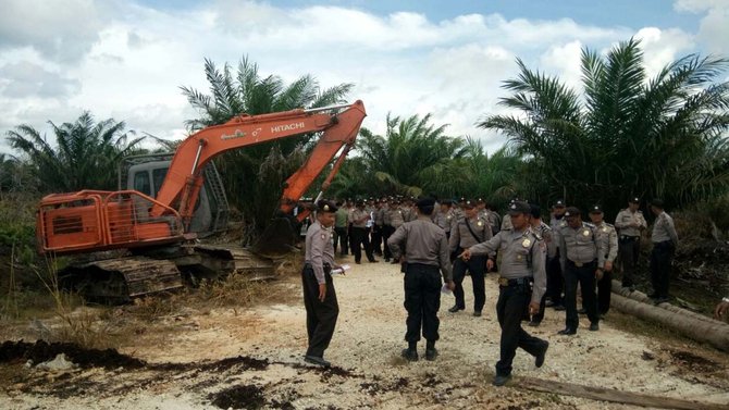 eksekusi lahan di siak ricuh