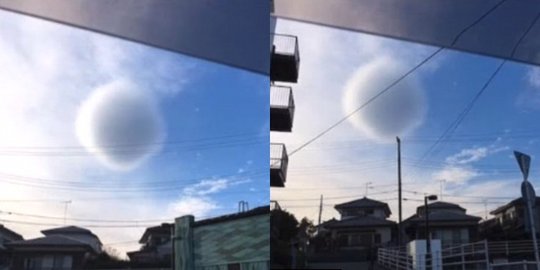 Awan berbentuk bola muncul di Jepang, dianggap 'UFO yang sembunyi'