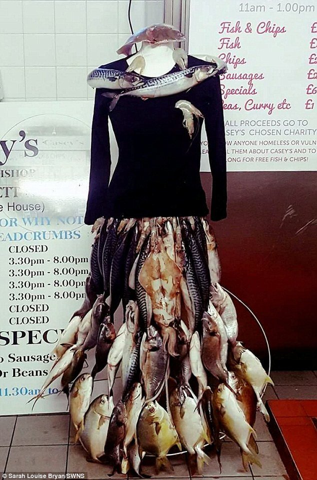 gaun dari ikan mentah karya sarah louise bryan