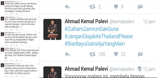 Sebut Zulham Zamrun gak guna, akun Twitter Kemal Palevi di-bully