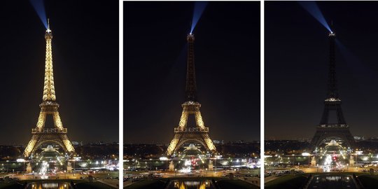 Lampu Menara Eiffel dipadamkan, bentuk solidaritas untuk Aleppo
